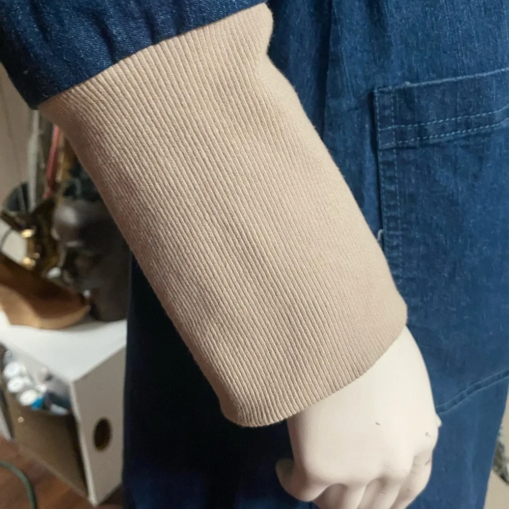 Reborn Denim Hooded Coat  with Patterned Lining